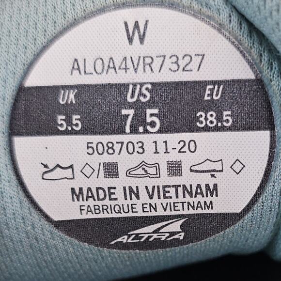 Altra Lone Peak 5 Green Blue Yellow Womens 7.5 W Hiking Trail Shoes Sneakers - Picture 12 of 12